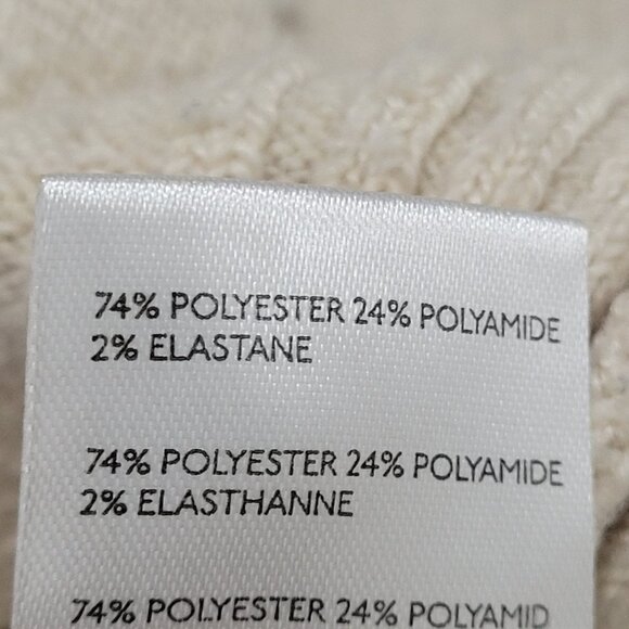 Free People Beige Plunge Long Sleeve Side Slits Maxi Sweater Dress Size Medium M - Picture 11 of 15